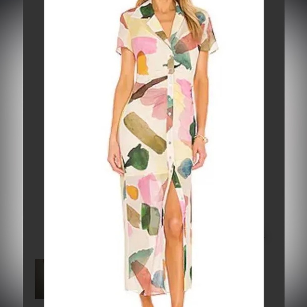 song of style dress Size Small Holland midi dress in watercolor color